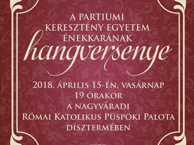 A Partiumi Keresztény Egyetem énekkarának hangversenyére