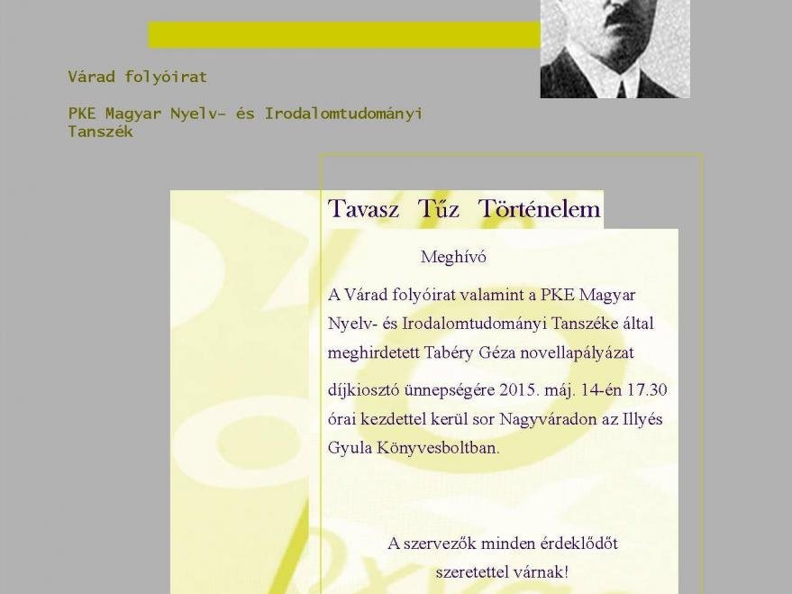 Gala premianților concursului de creație literară „Tabéry Géza” 
