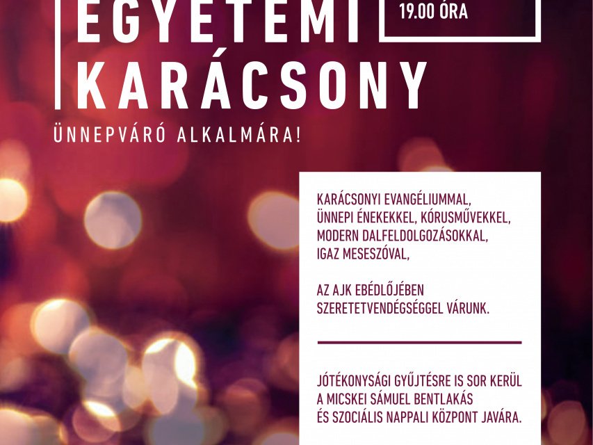 Egyetemi Karácsony a PKE-n