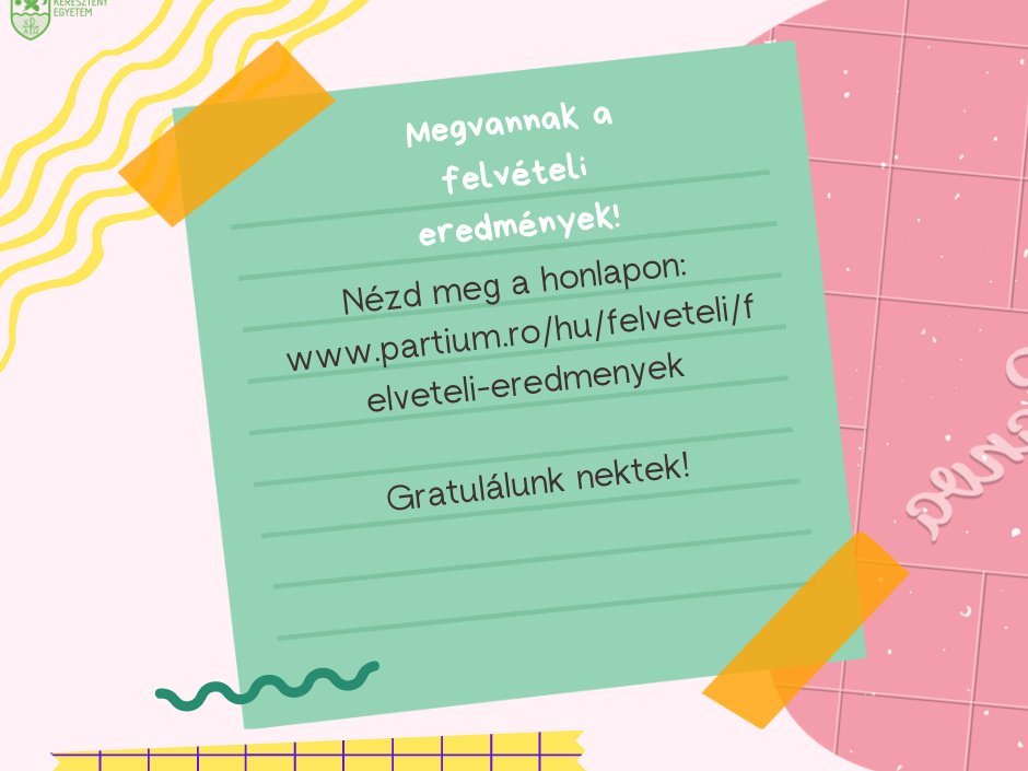 Felvételi eredmények 2023