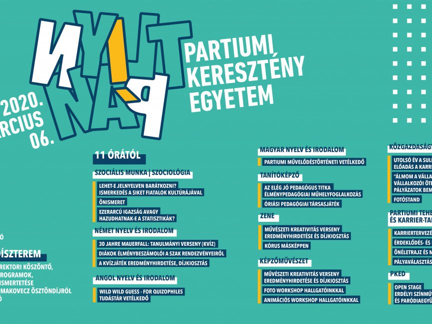 Nyílt nap a PKE-n 2020. március 6.-án