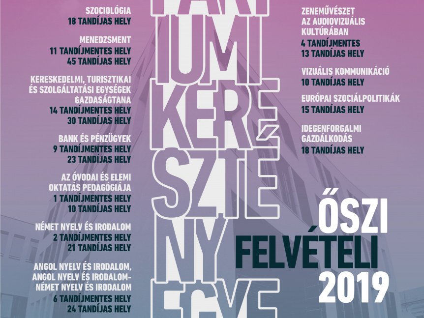 Őszi felvételi a PKE-n
