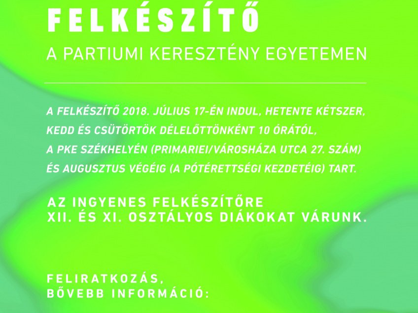 Román érettségi felkészítőt szervez a Partiumi Keresztény Egyetem!
