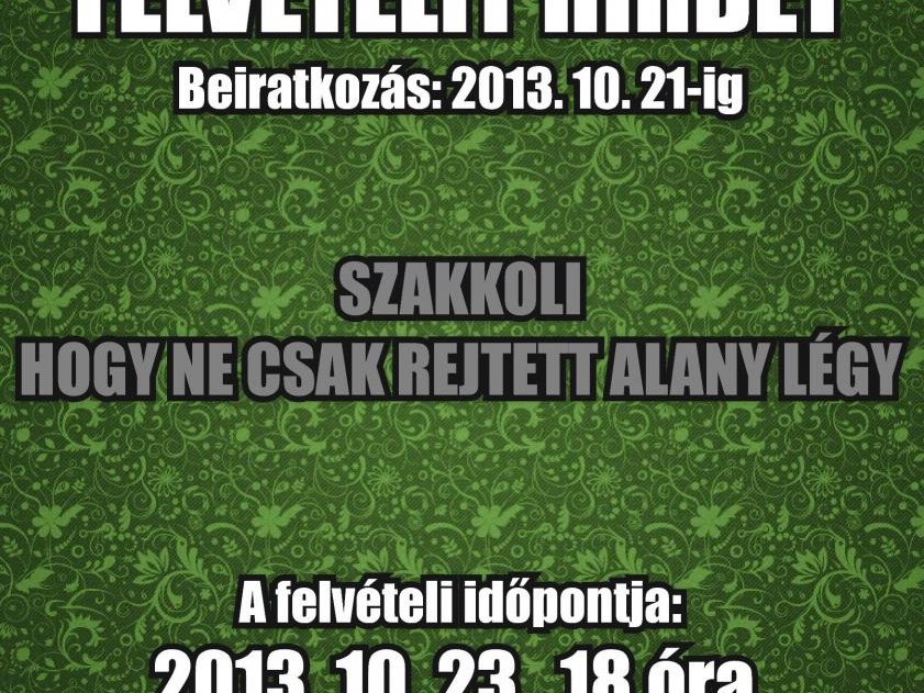 Szakkollégiumi felvételi