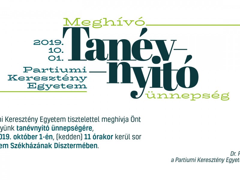 Tanévnyitó a Partiumi Keresztény Egyetemen