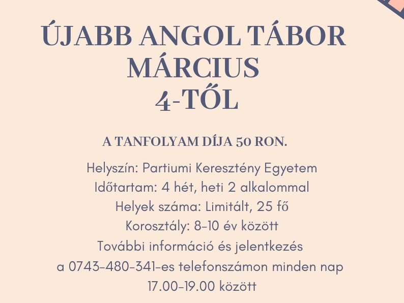 Újabb Angol Tábor a PKE-n!